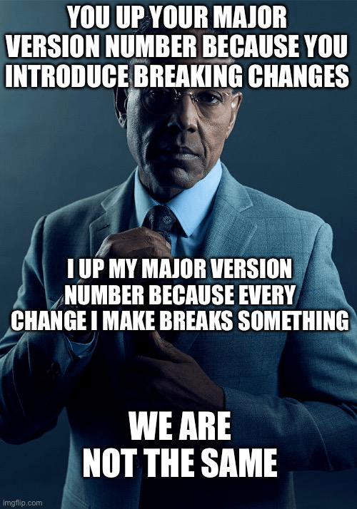 Gambar meme we are not same in updating software